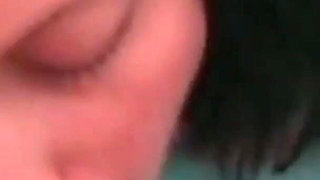 Shy Girl Goes Wild on the White Cock