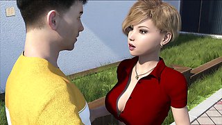 Hot brunette with big boobs and a shy side