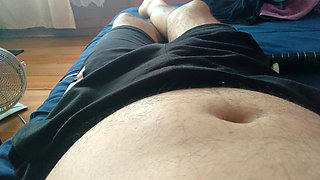 Man always thinks about hardcore sex when he looks at his amateur dick