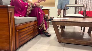 Indian Desi VVIP Rich Lady Fucked by Young Boy Maid at Home with Clear Hindi Talk