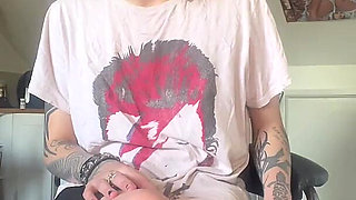 Skinny Goth Huge Belly Rapid Pregnancy at the Doctors Office