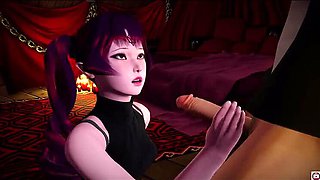 Young American Girl in Fantasy Hentai Sex - Anime Role Play with Voluptuous Succubus