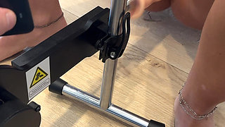 Anal Machine Petite Wife Tries New Fucking Machine with Her Ass