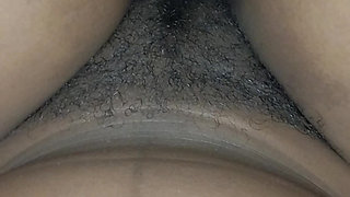 Wet hairy tight pussy taking a fat dick