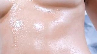 His Favorite Canvas Is Her Oiled Up Bubble Buttt