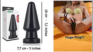 Covid Quarantiine. Home Alone With A Giant Black Cone Dildo
