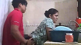 In the Kitchen with My Employee Fucking