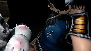 Hot 3D redhead licking a pussy while getting fucked