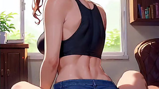 Hentai anime - without a condom because it feels richer