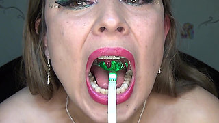 Deepthroat to a Colored Electric Tape...