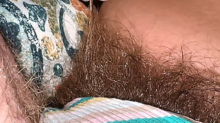 Super Thick and Long Plussy Hair Bush Closeup