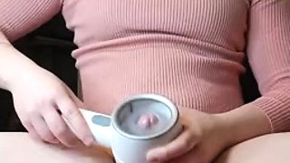 Real Gril Intense Masturbation On The Chair With Sex Toy