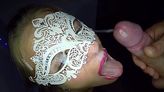 Blonde MILF Amateur Blowjob with Huge Cumshot