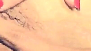 Two Fat Sluts with Hairy Pussy Masturbate with Double Dildo