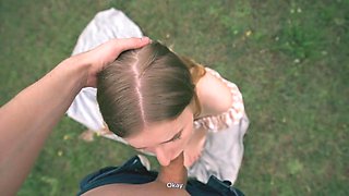Petite beauty delivers intense sensual outdoor passion with passionate desire