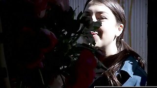 Desirable hussy's kissing trailer