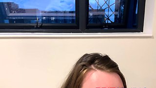 Gorgeous British 18 Year Old Sucks Cock And Plays With Cum