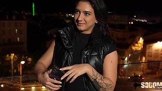 French babe Lena is taking on the cock deep in her mouth and her pussy.
