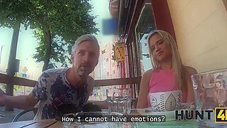 Blonde ass and pussy fucked in front of cuckold in the office