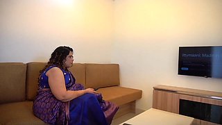 Mallu Geetha Lekshmi - Handjob, wet shower sex with fat ass BBW desi wife mom