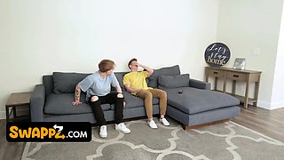 Huge titted curvy Audrey Madison, Alura Jenson & Joshua Lewis in crazy group fuck