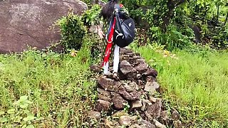 College Girl with Big Natural Tits Fucks Boyfriend in Outdoor Forest - Desi Bhabhi Full Night Sex