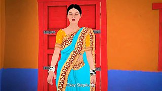 Saw uncle's whore Indian stepdaughter naked and then desi boy fucked her (Hindi Sex)