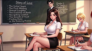 Professor Can't Resist His Sexy Adult Student's Body (AI Generated)