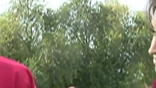 Busty hot MILF fucked from his BBC on the couch and milked on tits