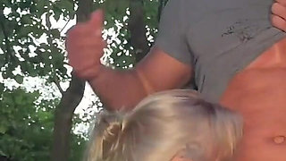 2 Girlfriends Get Fucked in the Woods by a Stranger!