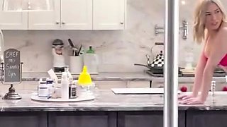 Horny blonde teen babe doll masturbates pussy and squirting