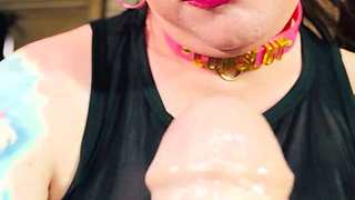 New Latex Gloves! Tina Snua Wanks A Dildo Just How Daddy Likes His Cock Stroked!