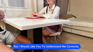 Part 1. The teacher, for retaking the exam, fucked the student hard in anal.