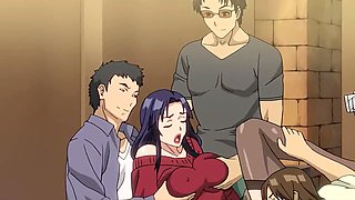 Cougar, group sex, hentai