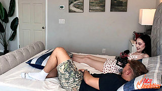 Cute Teen Dolly Paige Gets Creampie in Behind The Scenes Sex