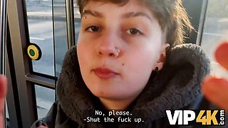 VIP4K. Two pretty Lesbians don t mind to having a Threesome with a stranger from the train: Porn