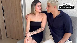 Threesome with stepmother and girlfriend