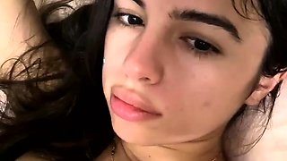 Busty brunette with big boobs rides cock