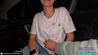 My Stepdad Fucks Me Hard in the Car and Cums on My Feet