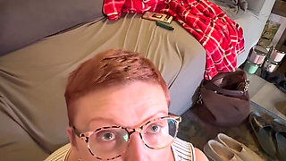 Redhead stepmom sucks step sons Monster Cock