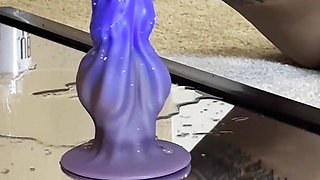 Pinay MILF Mirror Dildo Ride to Squirting Orgasm - Lexxi Wett