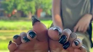 Maitresse Madelines solo foot fetish POV