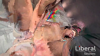 Operated Friend Gets Fucked by Two of Her Friends at Her House
