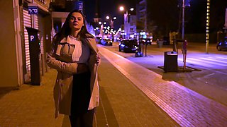 -BralessForever.com- Hotwife Veerle - Flashing in the