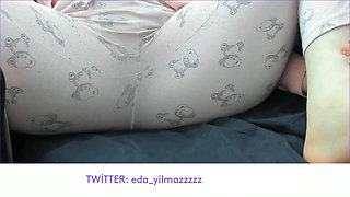 Masturbation in Pajamas - Pussy Caressing in Pajamas