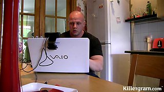 Bambi Black Takes Big Cock Cumshot