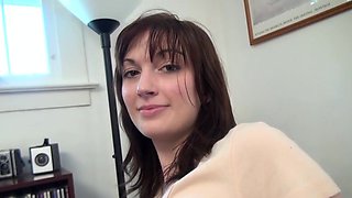 Alana Rains takes teen's raw cock in her dark locks