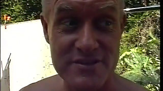 Granny gets group fucked in the park