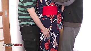 Romantic Kaori Maeda and Kaori at best blowjob ever action
