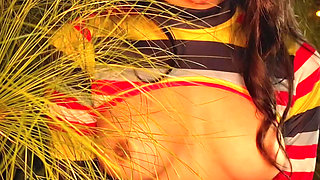 Latina Has a Rich Squirt on Halloween